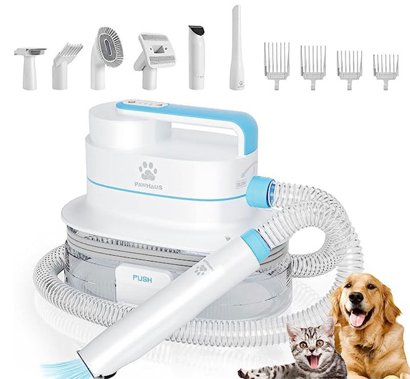 Multifunctionele 6-in-1 huisdierentondeuse trim en scheermachine met zuigfunctie voor honden & katten